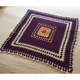 Granny square purple plaid